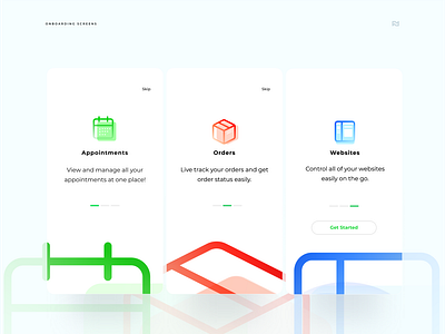 Onboarding Screens for an appointment App