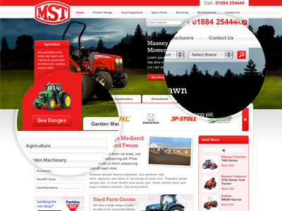MST Homepage web design website