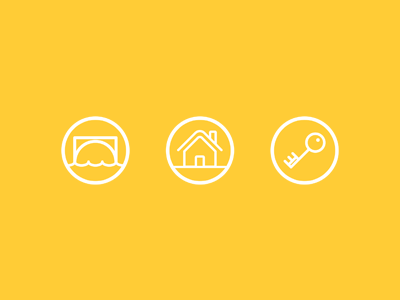 Some icons I created for a recent pitch bridge house icons illustration key