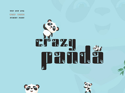 Crazy Panda branding clean cute display elegant font fonts free font free fonts logo logotype popular font poster typography web font wedding invitation