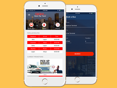 GIGM.com Bus Booking Mobile app mobile design interface sketch user interface design