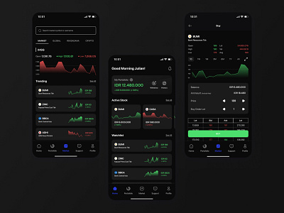 MyStock - Investment & Stock Mobile App Exploration design mobileapp stocks ui