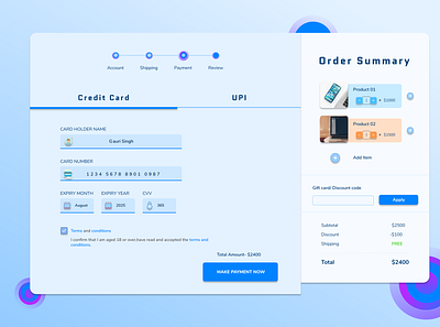 Credit card Checkout webpage clean creditcardcheckout figma graphic design minimal uidesign uiux webpagedesign