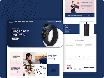 LEBU web design with BLUE