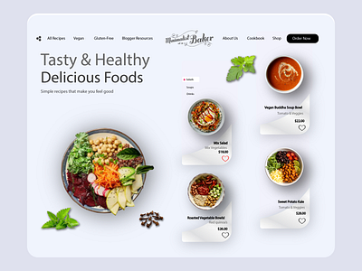 Webpage on Restaurant app branding design food and drink graphic design illustration logo ui ux web design