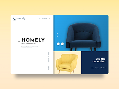 Website on Furniture app branding chair design furniture graphic design icon illustration logo modern simple ui ux vector web design website