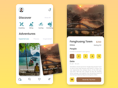 Travel app design