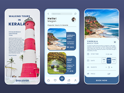 Kerala Tour App app app design blue branding design graphic design illustration logo modern red simple tour travel ui ux vector web design