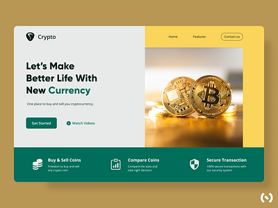 Cryptocurrency Landing Page app behance bitcoins branding colors crypto design dribbble dribbble best shot fintech illustration image investment logo minimal ui ui design uiux ux ux design