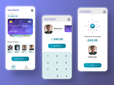 Money Transfer App Concept app branding card app checkout colors colours design dribbble fintech fintech app illustration logo minimal payment payments app send money ui ui design ux ux design