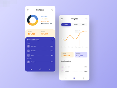 Expense Manager App Concept android app app branding colors cool colors design dribbble expense expense manager finance finance app fintech fintech app graphic design illustration ios app logo minimal ui ux