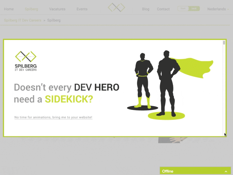 SVG animated Landing Page by Sander Giesing on Dribbble