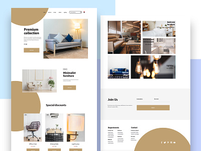 Furniture Website Design behance design dribbble furniture design furniture website furniture website design landingpage ondemand project ui uplabs uxdesign web design website websitedesign