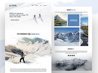 Trekerz Hiking the Mountains behance design dribbble illustrator landing page design landingpage photoshop trekking trekking website design ui uxdesign web design web designer website website design websitedesign wordpress