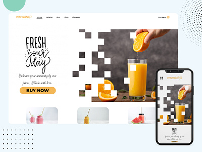 Fruit Juice Website Landing Page Design