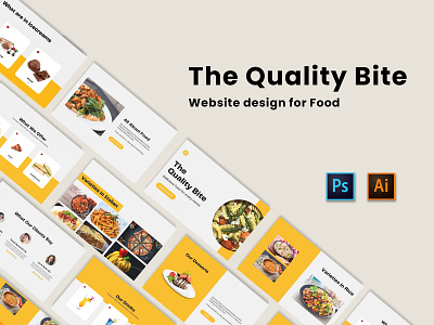 The Quality Bite - Food Website Design behance design dribbble landing page landing page design landingpage ui uxdesign web design website websitedesign