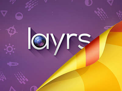 Layrs App - appstore featured art 3d app appstore camera curl layrs lens logo long mobile shaddow ui