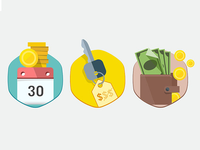 Flat retailer icons