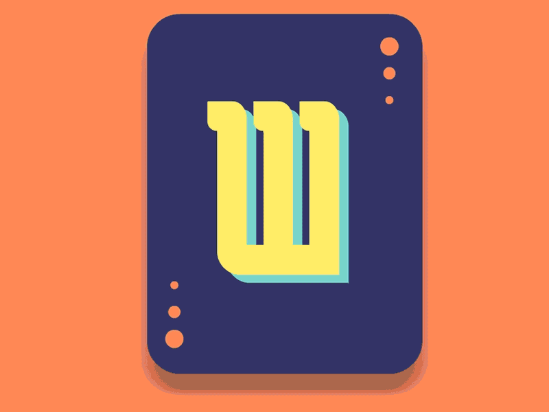 Happy New Year Card color letters motion