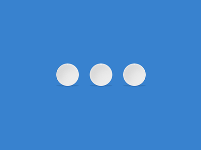 List icon app blue circles depth flat fun icon list logo mini rebound