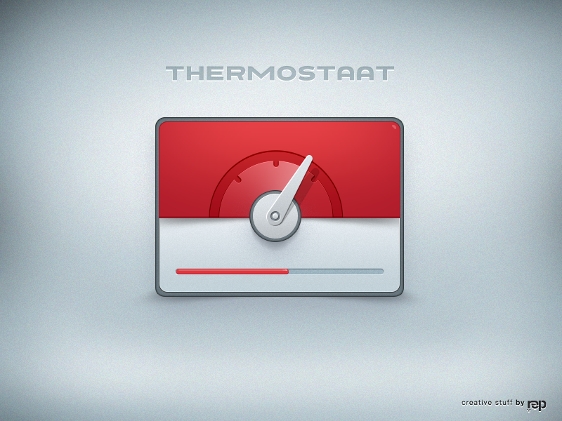 ❤ Freebie - Thermostaat Meter Lightbox UI meter ui ux bar lightbox thermo processing panel frame psd freebie free download
