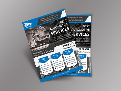 Automotive service flyer design template