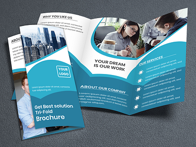 Professional corporate identity trifold brochure design