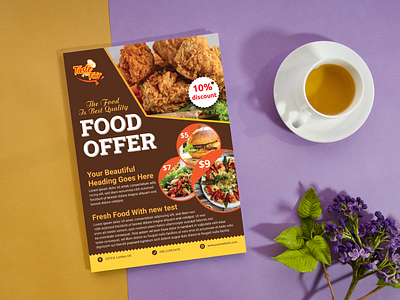 Restaurant food promotion flyer template