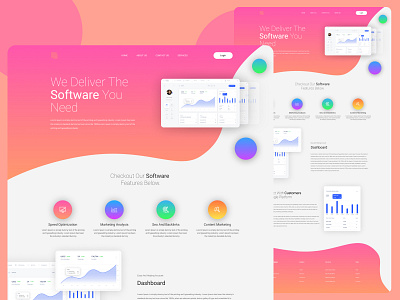 landing Page app branding design icon typography ui ux vector web website