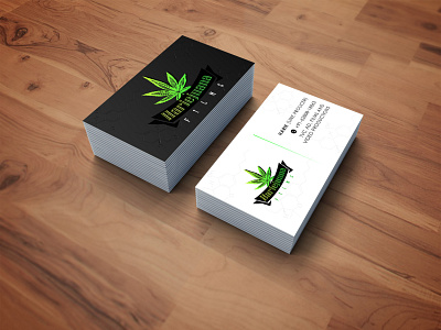 Visiting Card adobephotoshop app branding card design graphic design green illustration leaf logo marijuana minimal motion graphics ui ux vector visiting card