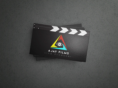 A Film Production Visiting Card black brand branding card color design graphic design illustration logo vector visiting card