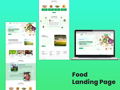 Food Landing Page branding design graphic design illustration minimal shopify typography ui vector website wordpress