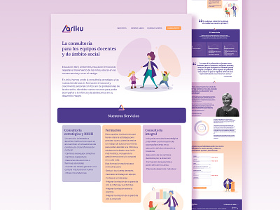 Ariku - Consultoría Educacional design illustration landing page design logo ui vector web