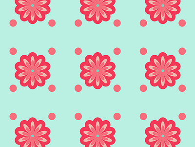 Lovely Flower Pattern branding design flat graphic design illustration illustrator minimal pattern ui vector web