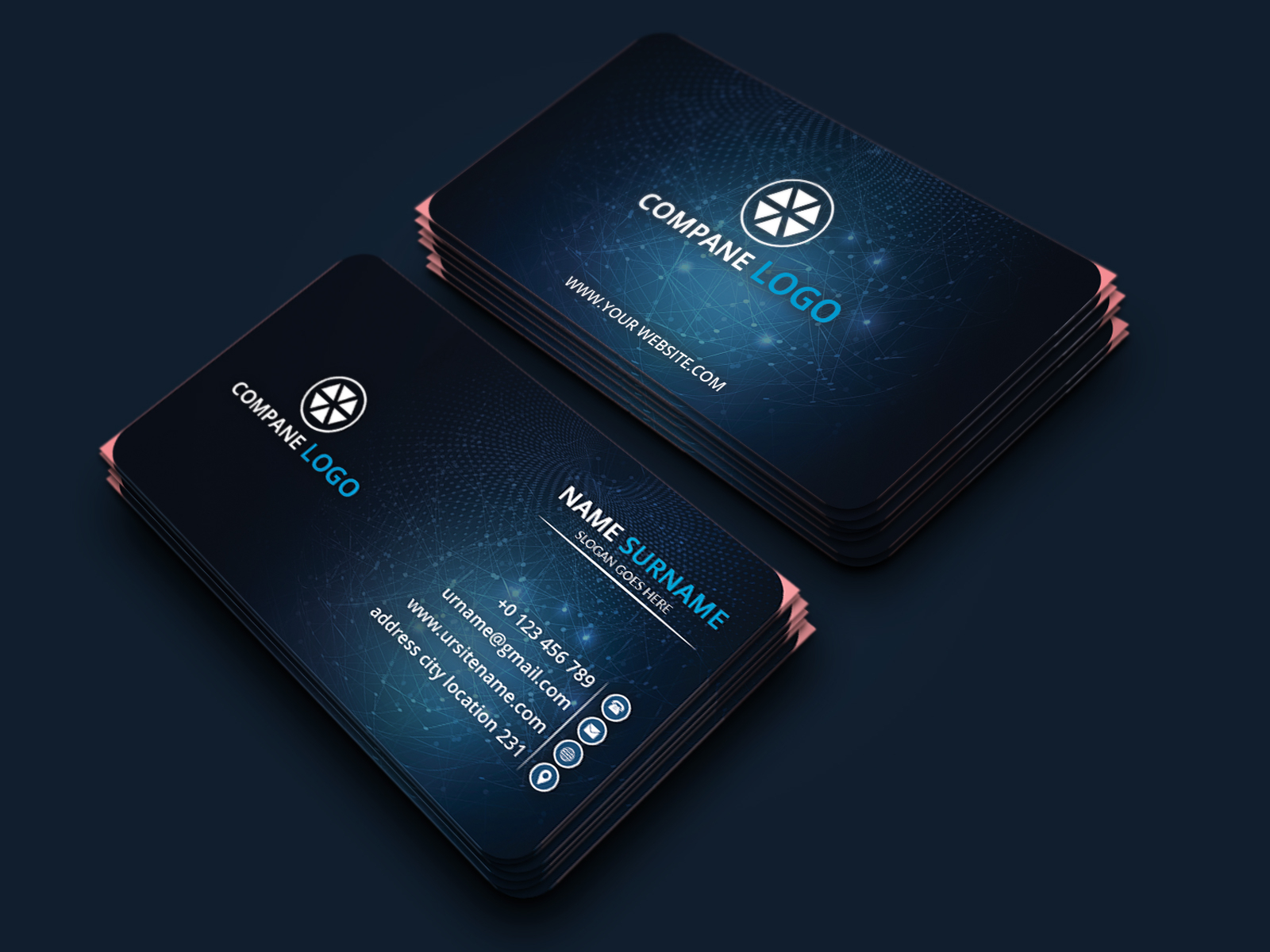 Corporate Modern Business Card Design by Arafa Hhasan on Dribbble