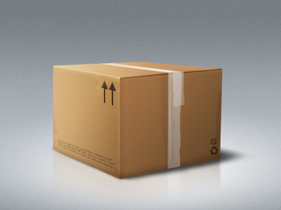 Carton box brown icon