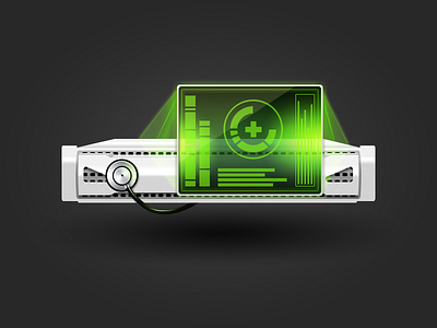 HARDWAREWATCH® green health icon scanning server