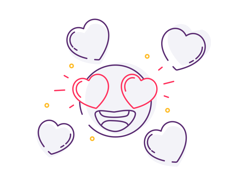 Simple illustrations for Scaleway's blog arm cloud debian emoji love power rocket scaleway