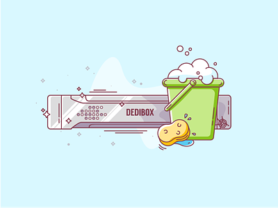 Clean Dedibox illustration illustrator vector