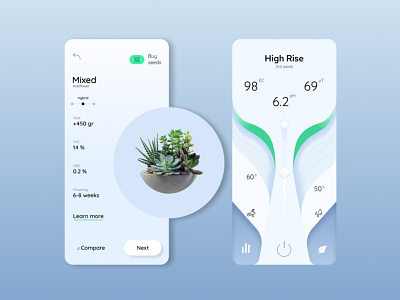 Plant health app UI design graphic design ui