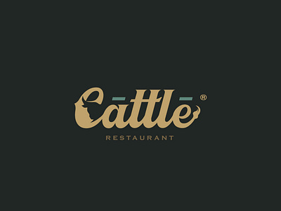 Cattle logo brand brand design brand identity branding design logomark restaurant typo typography