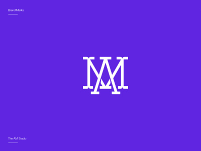 AM Studio brand identity branding calligraphy logo design graphic design logo monogram typography