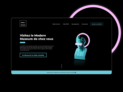 Modern Musem - Landing Page 3d c4d coronarender design graphism maxon modern museum napoleon ui ux