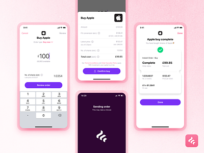 Order flow UI – Freetrade App android app app design design fintech fintech app ios journey minimal ui user user flow user interface user journey ux