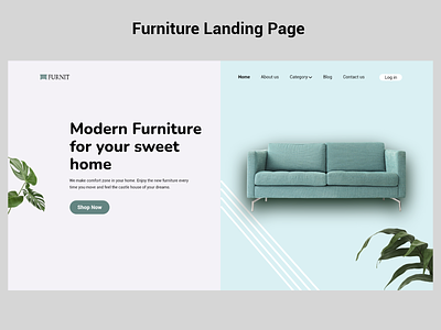 Furniture Landing Page ui