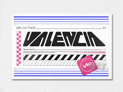 take me back to valencia abstract card font design grunge punk typography valencia