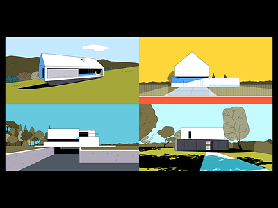 A Tribute to Architecture architecture design house illustration landscape modernism polish architecture
