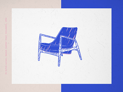 Danish Leather Chair 50s chair danish design design drawing furniture illustration midcentury