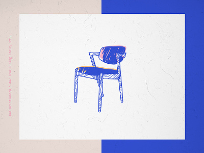 Kai Kristiansen Chair model 42 50s chair danish design design drawing furniture illustration midcentury