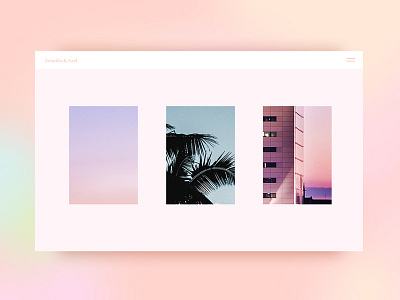 In the city 80s city design gradient miami minimal palm soft ui